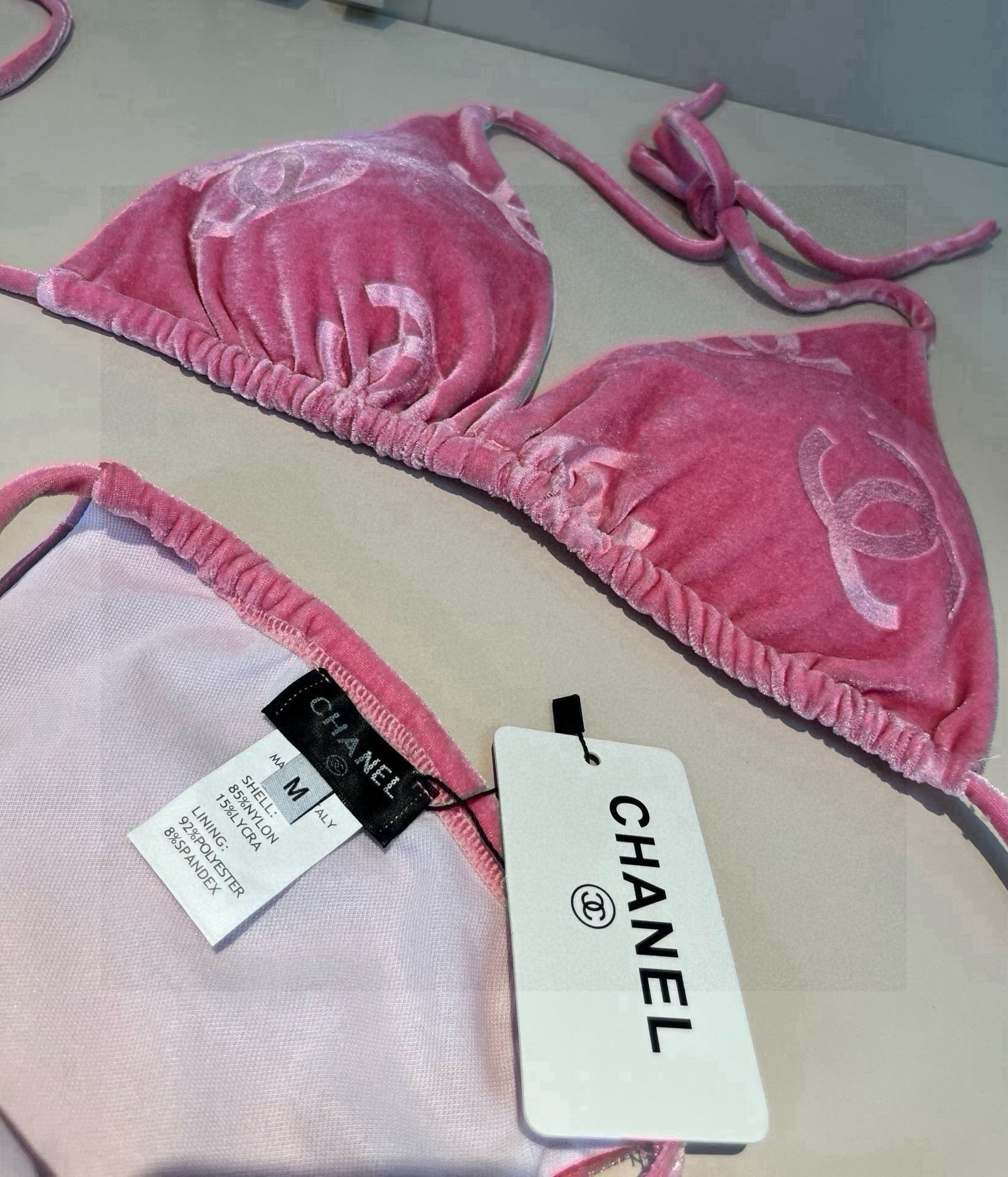 CHANEL BIKINI SWIMSUIT SET IN PINK 624523