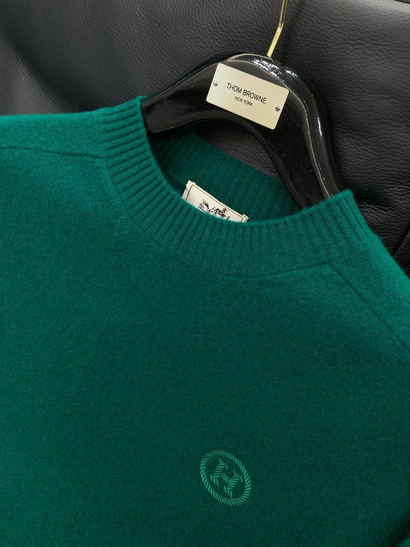 HERMES 25S LONG-SLEEVE KNITTED CREW NECK SWEATER 179