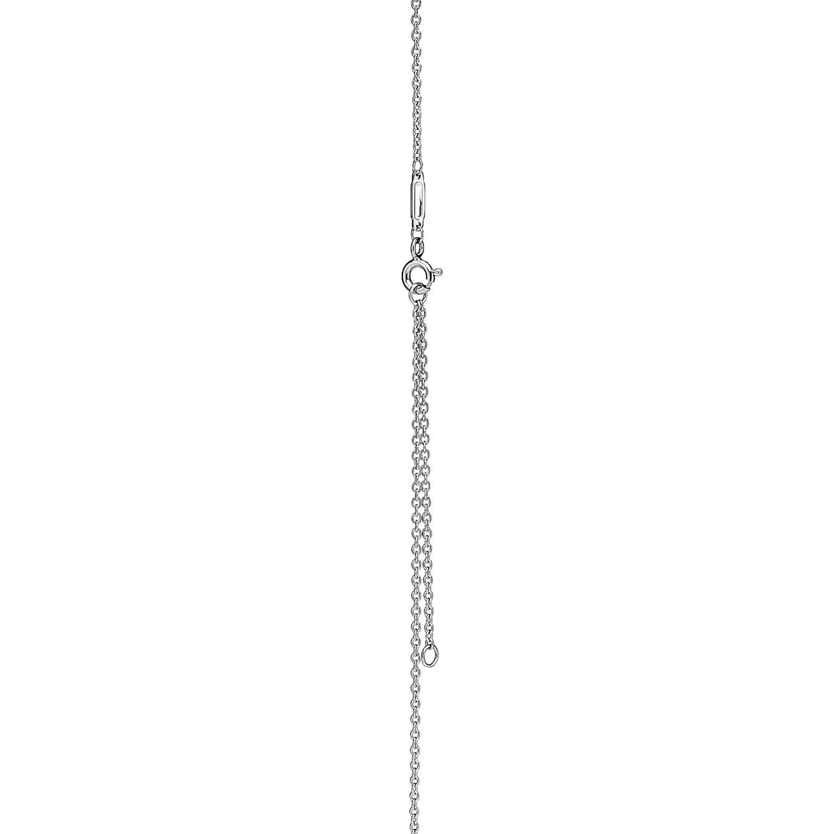 TIFFANY KNOT PENDANT SILVER DIAMOND NECKLACE