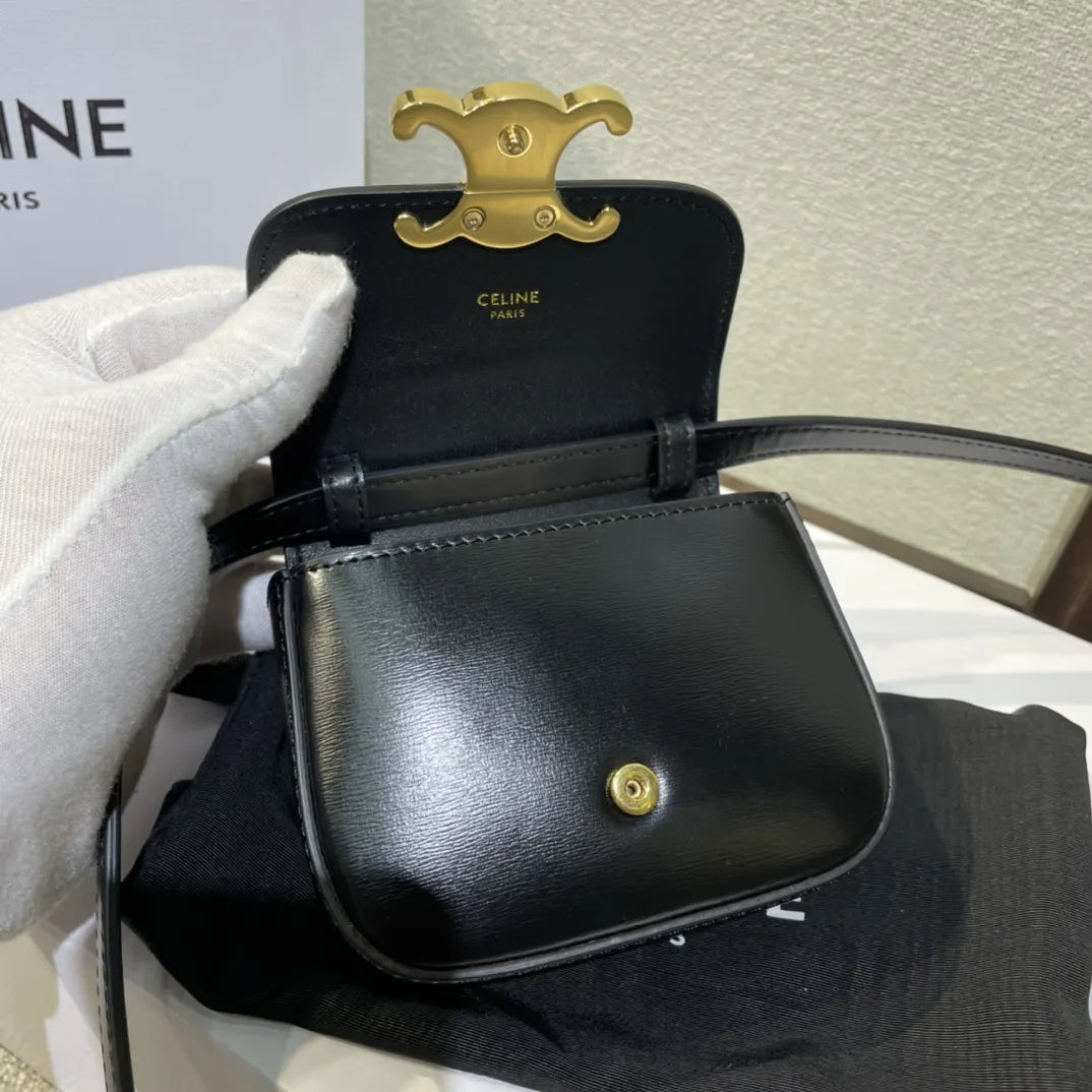 Celine Mini Black Belt Bag - Hình 5