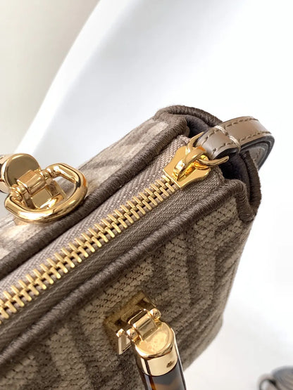 Fendi FF Fabric Mini Baguette - Hình 7
