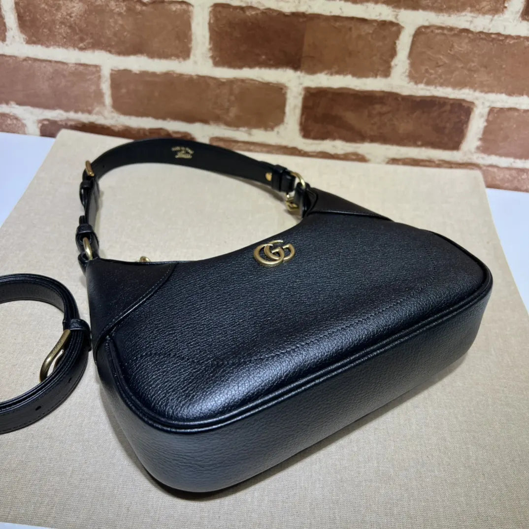 bag Gucci Black Leather Half-Moon - Hình 4