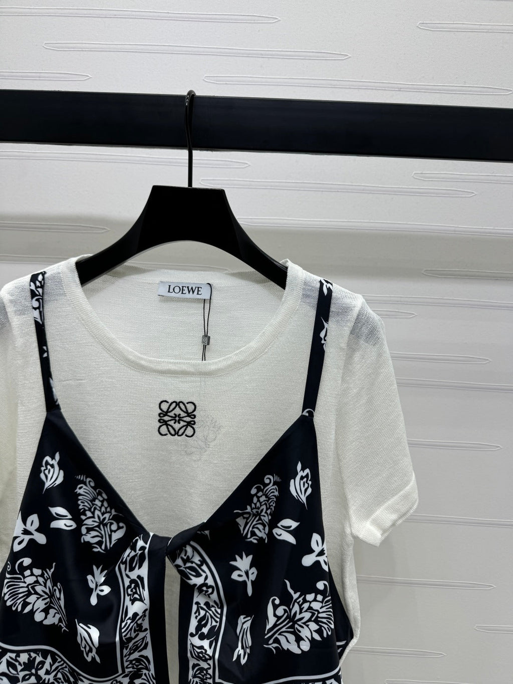 LOEWE TWO PIECE TOP WHITE AND BLACK 274903