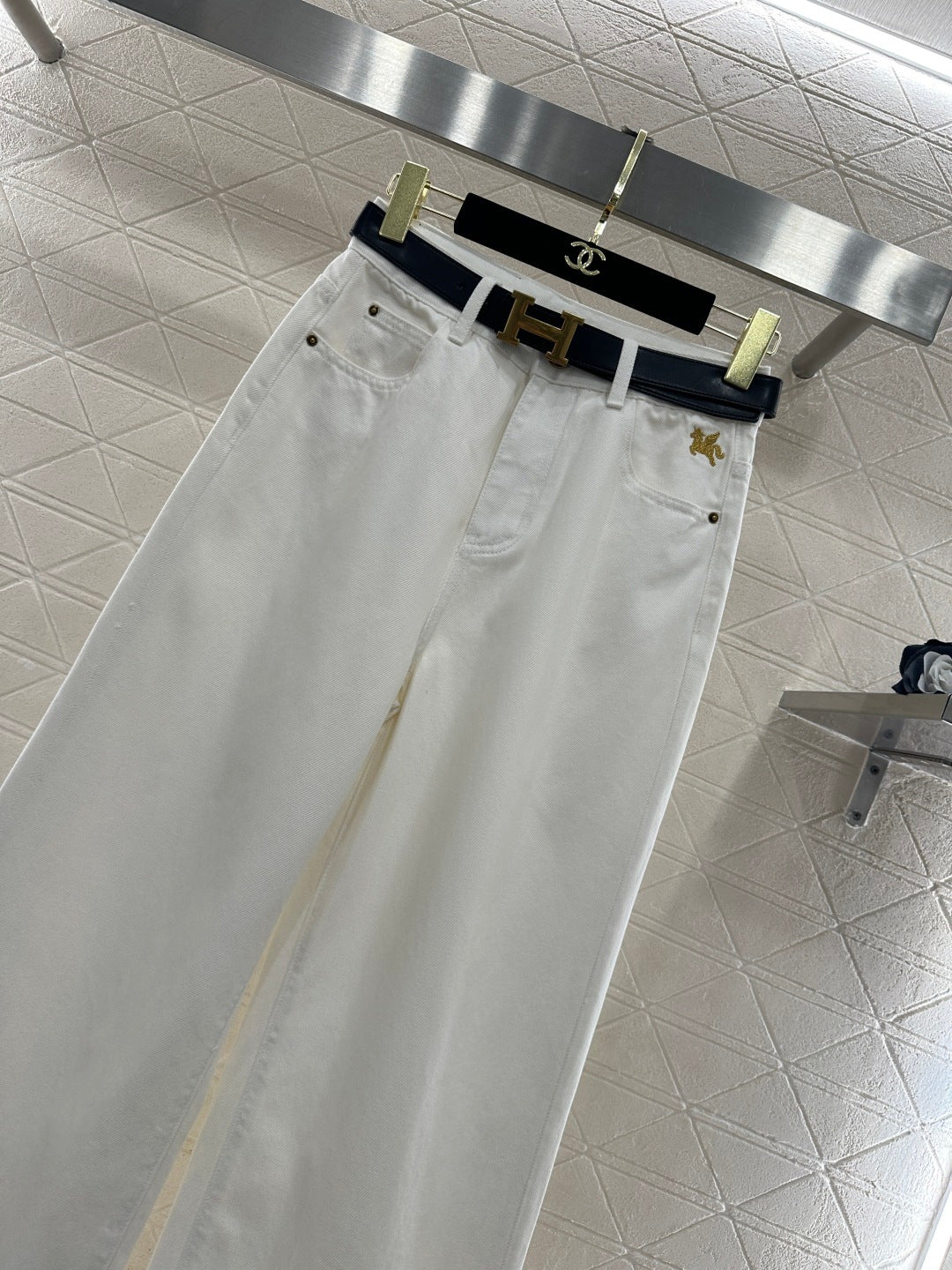 HERMES HERMES 25S HIGH-WAIST STRAIGHT JEANS 353