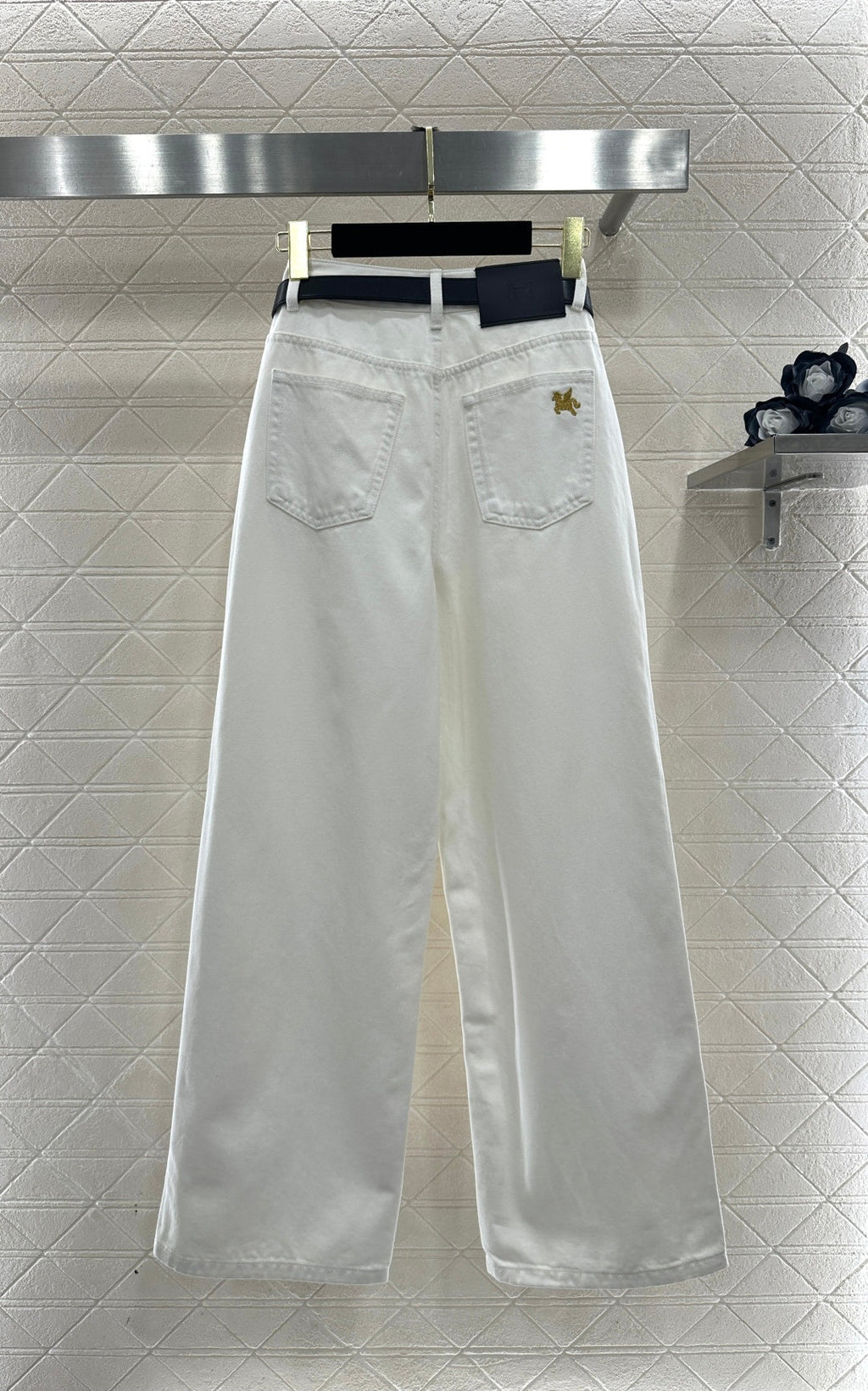 HERMES HERMES 25S HIGH-WAIST STRAIGHT JEANS 353