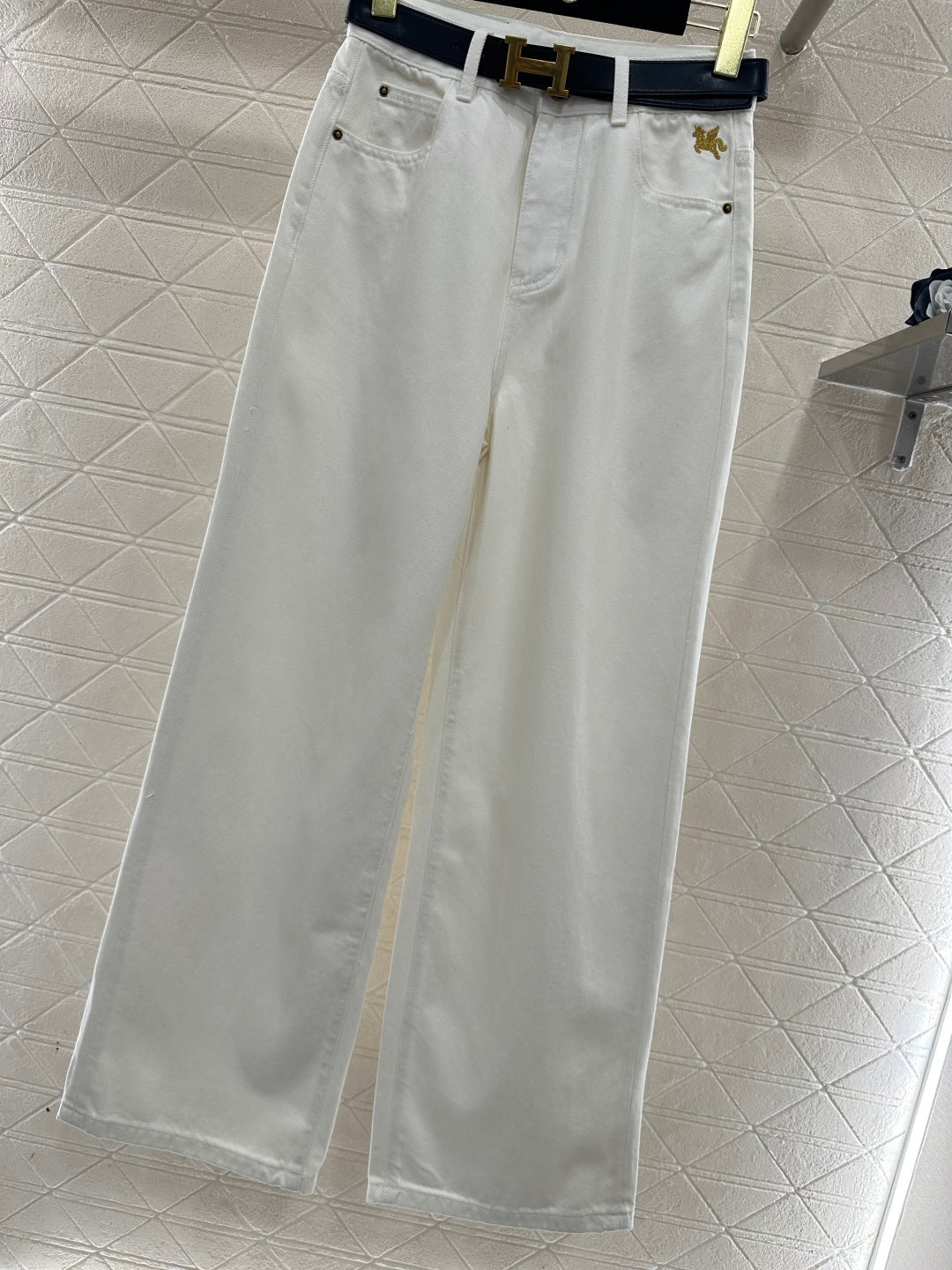 HERMES HERMES 25S HIGH-WAIST STRAIGHT JEANS 353