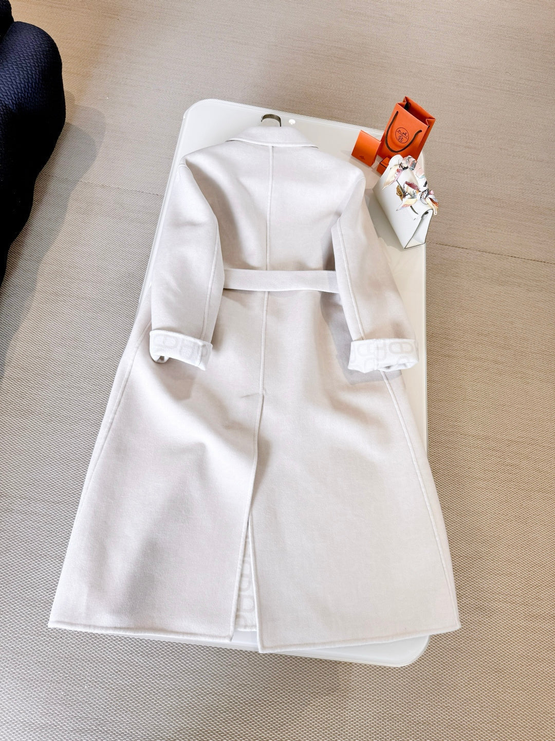 HERMES HERMES 25S BELTED CASERE PEACOAT 268