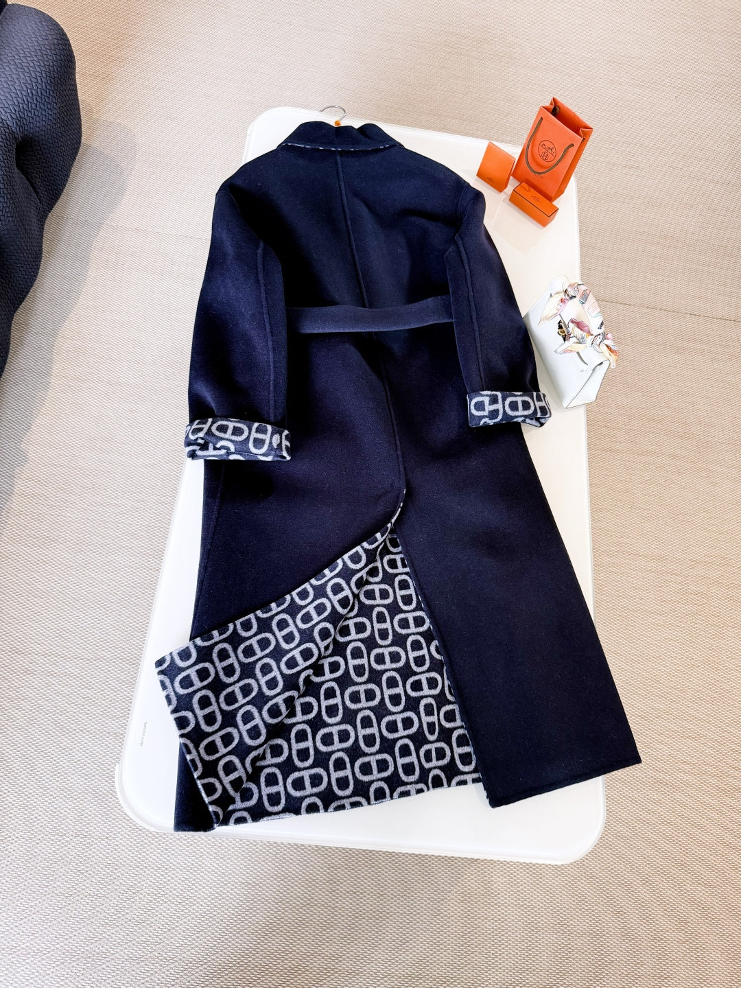 HERMES HERMES 25S BELTED CASERE PEACOAT 269