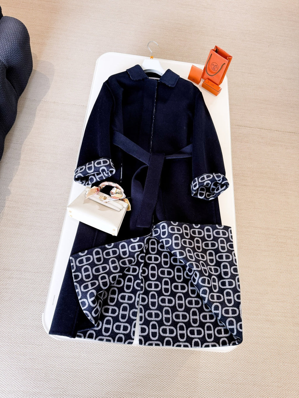 HERMES HERMES 25S BELTED CASERE PEACOAT 269