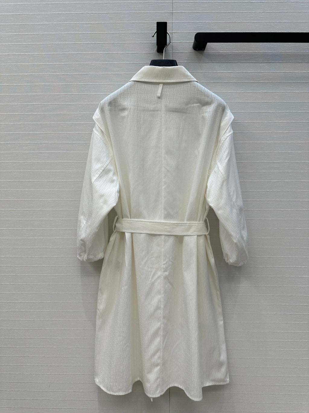 HERMES HERMES JACQUARD SHIRT DRESS WITH TIE NECK 276149