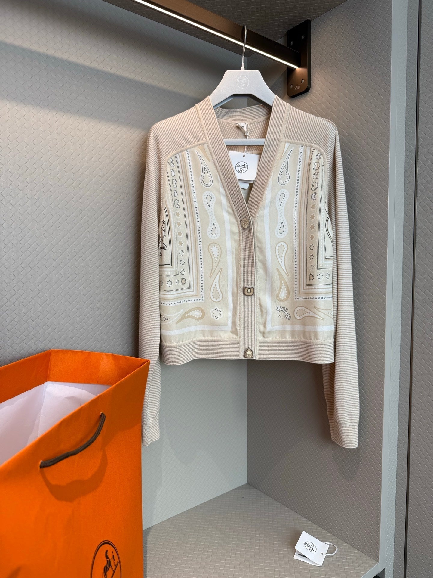 HERMES 25S SILK JACKET 458