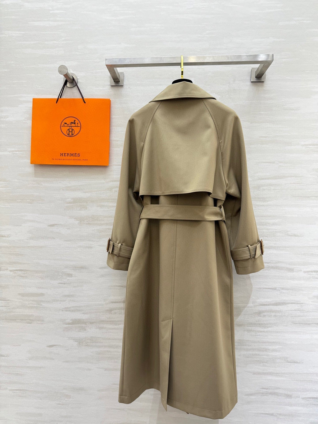 HERMES HERMES 25S LONG WINDBREAKER 527284