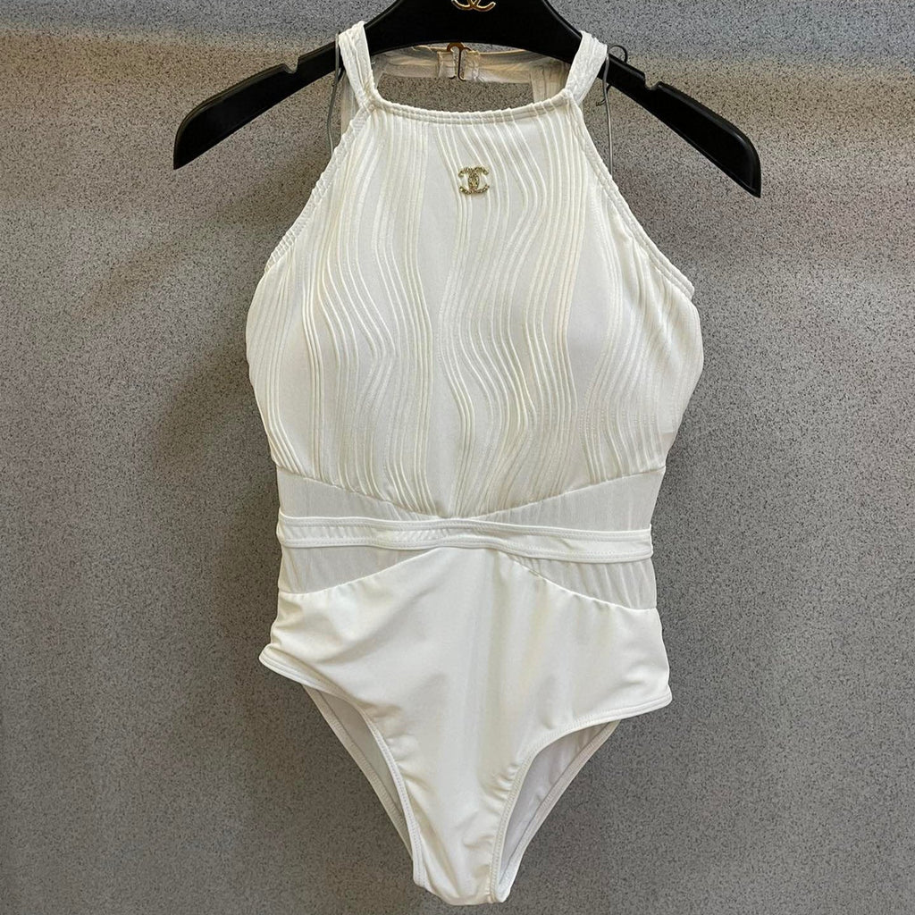 CHANEL BIKINI SWIMSUIT SET IN WHITE 573555