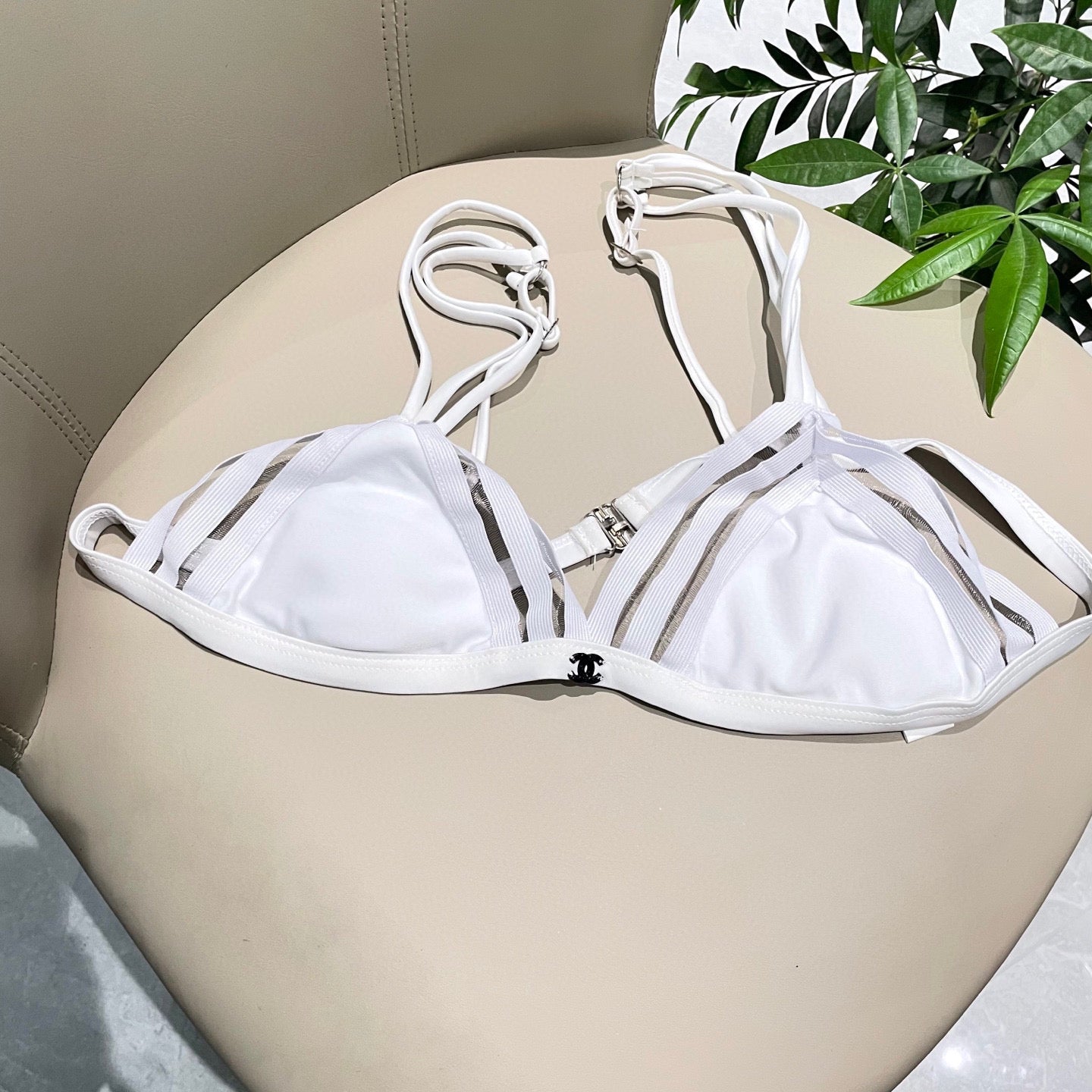 CHANEL BIKINI SWIMSUIT SET IN WHITE 608920