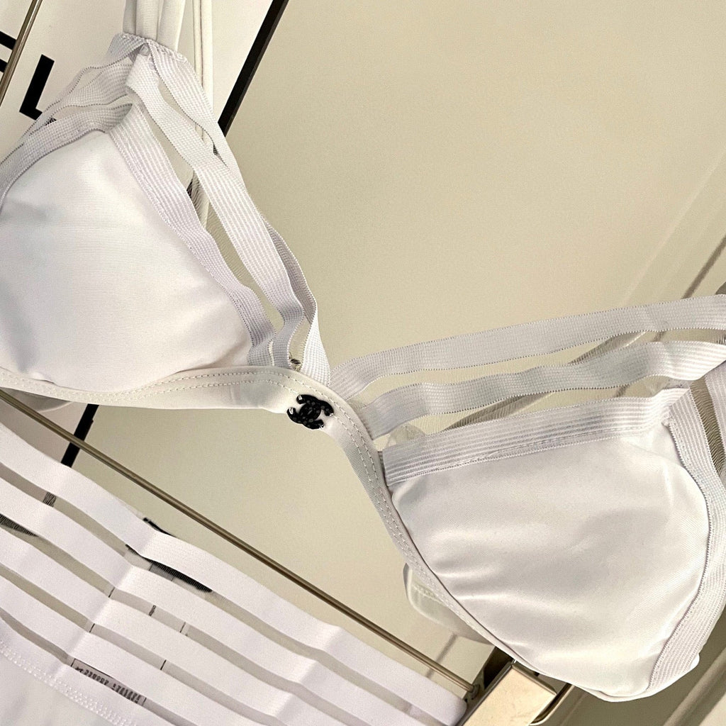 CHANEL BIKINI SWIMSUIT SET IN WHITE 608920