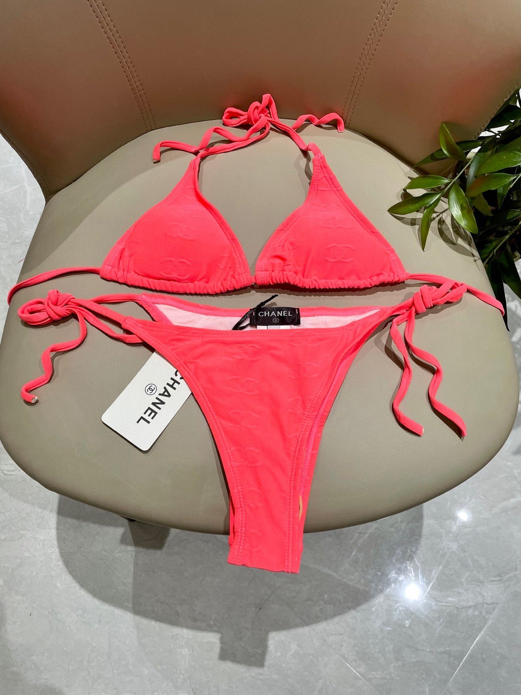 CHANEL BIKINI SWIMSUIT SET IN PINK 627833