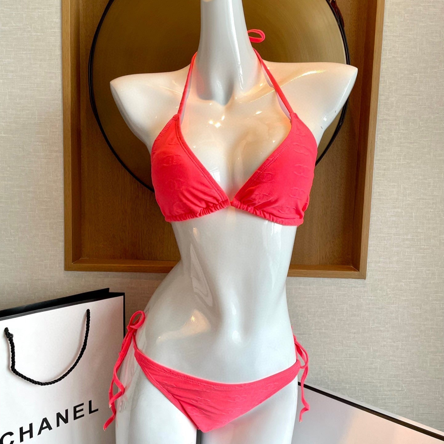 CHANEL BIKINI SWIMSUIT SET IN PINK 627833