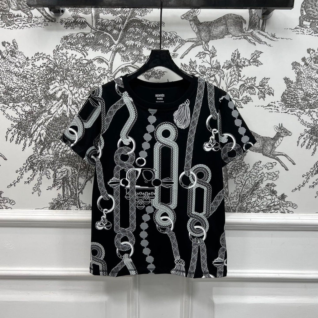 HERMES HERMES T SHIRT 25S IN COTTON 268415