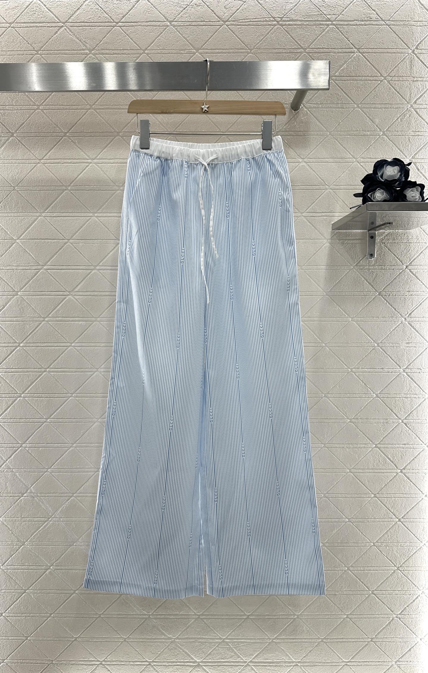 GUCCI STRIPED WIDE-LEG PANTS 276516