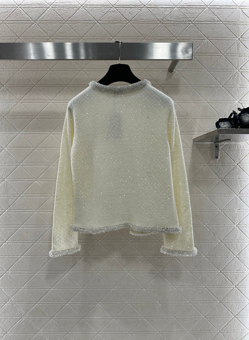 CELINE 25S BEADED KNIT CARDIGAN 0124