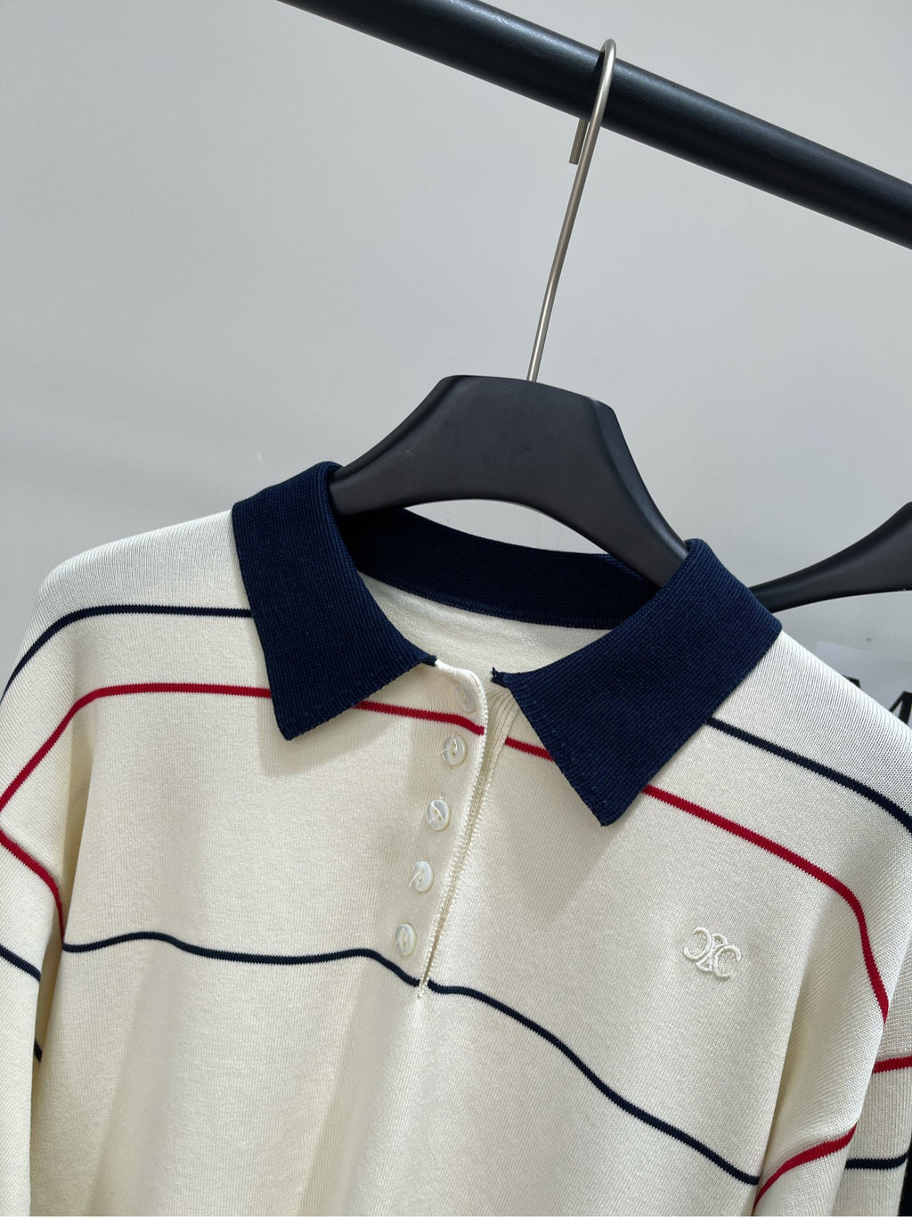 CELINE LONG-SLEEVE POLO SWEATER 275968