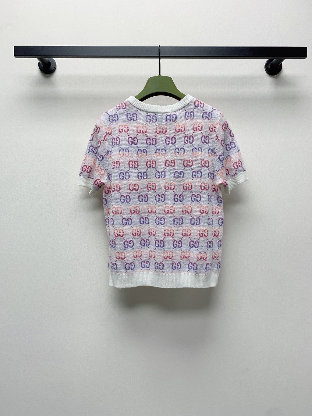 GUCCI SHORT-SLEEVE KNIT TOP 232146
