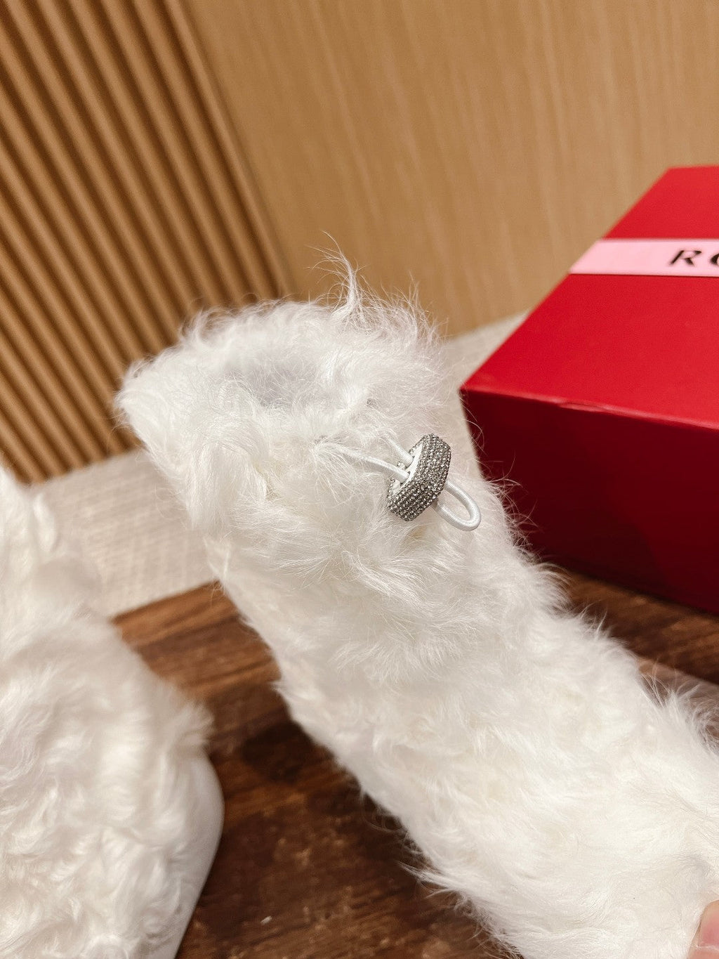 VIV' RANGERS SHEARLING ANKLE BOOT IN WHITE SHEEPSKIN