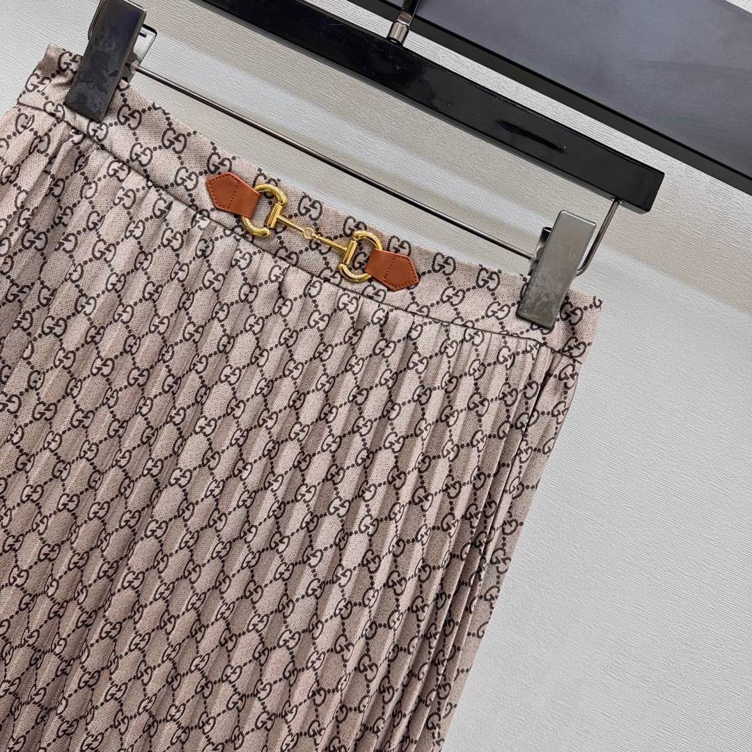GUCCI 25S PLEATED DRESS IN TWILL FABRIC YB 264500