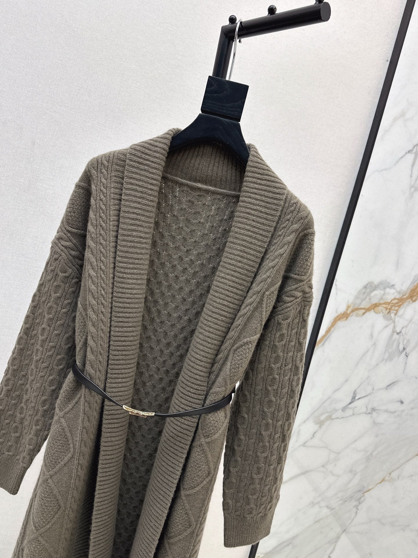 HERMES HERMES 25S LONG KNIT CARDIGAN 99430