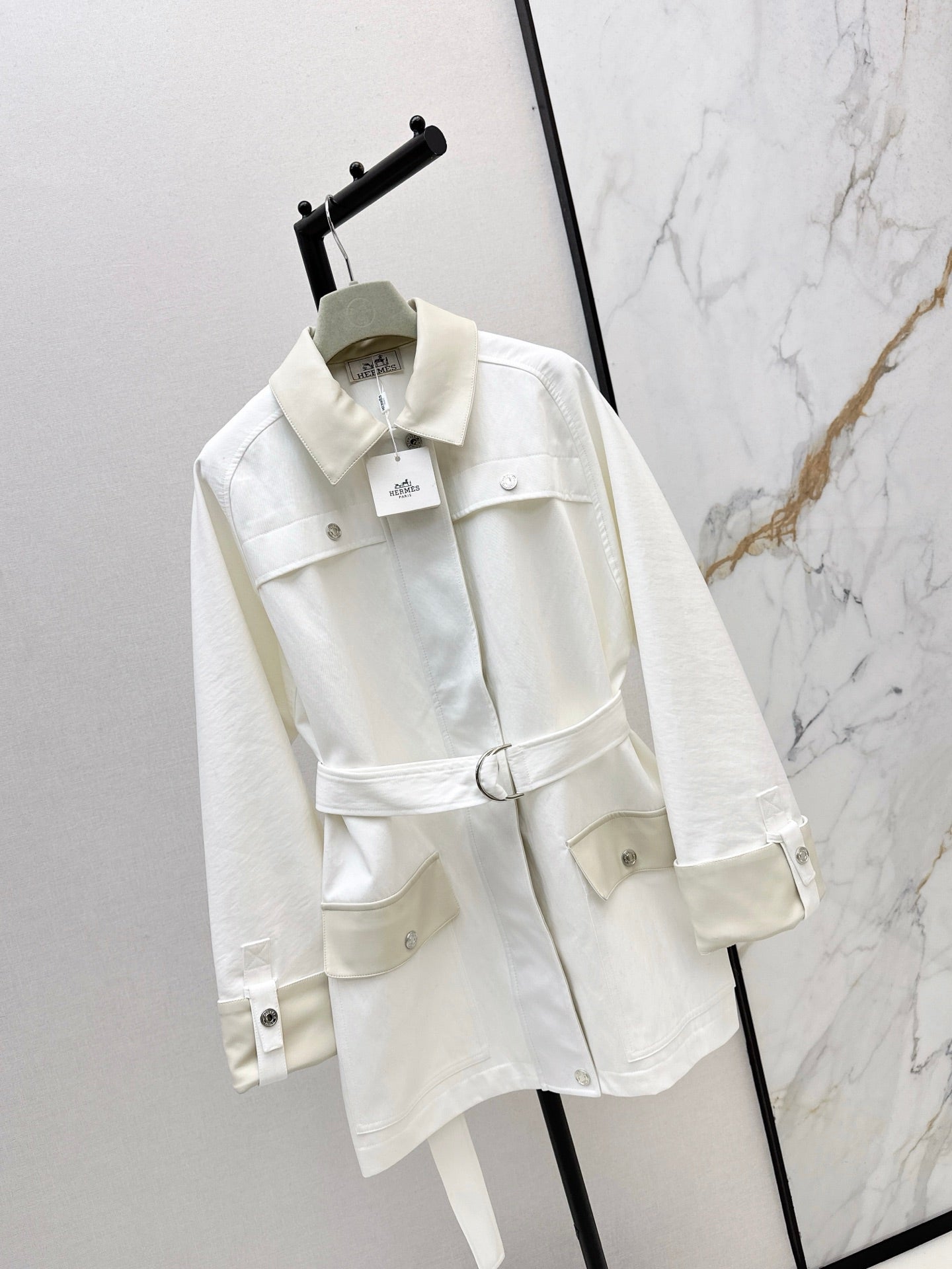 HERMES HERMES 25S LONG WINDJACKET 99430