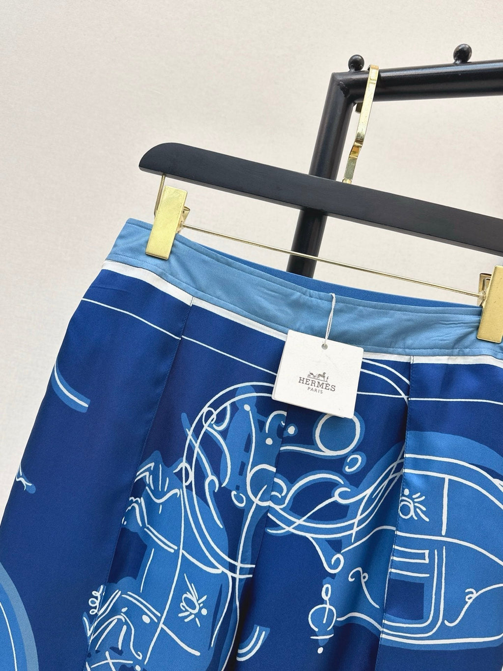 HERMES HERMES 25S WIDE‑LEG STRAIGHT PANTS 424