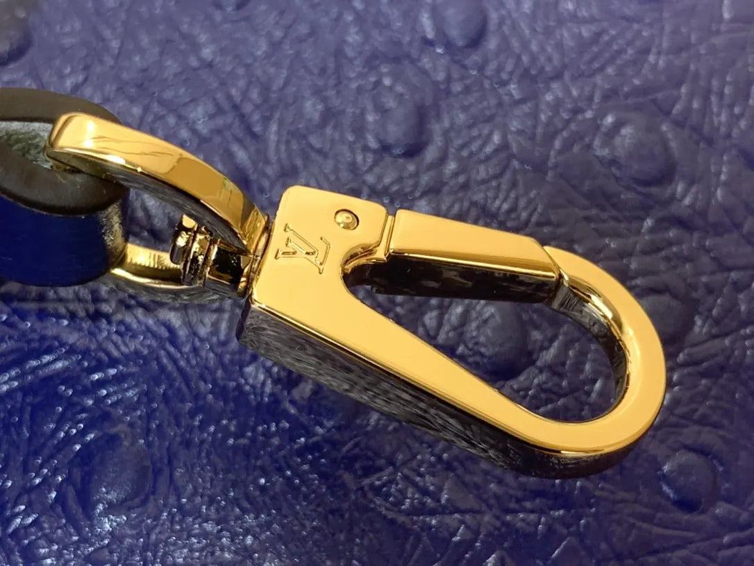 LV Blue Ostrich Leather Capucines - Hình 6