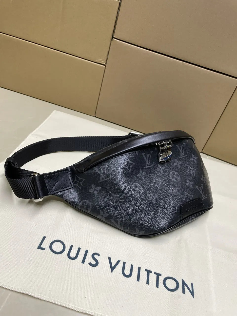 Dark Grey Monogram Bum Bag - Hình 3