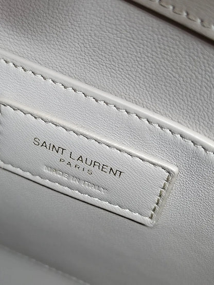 Beige Leather Manhattan Bag - Hình 8