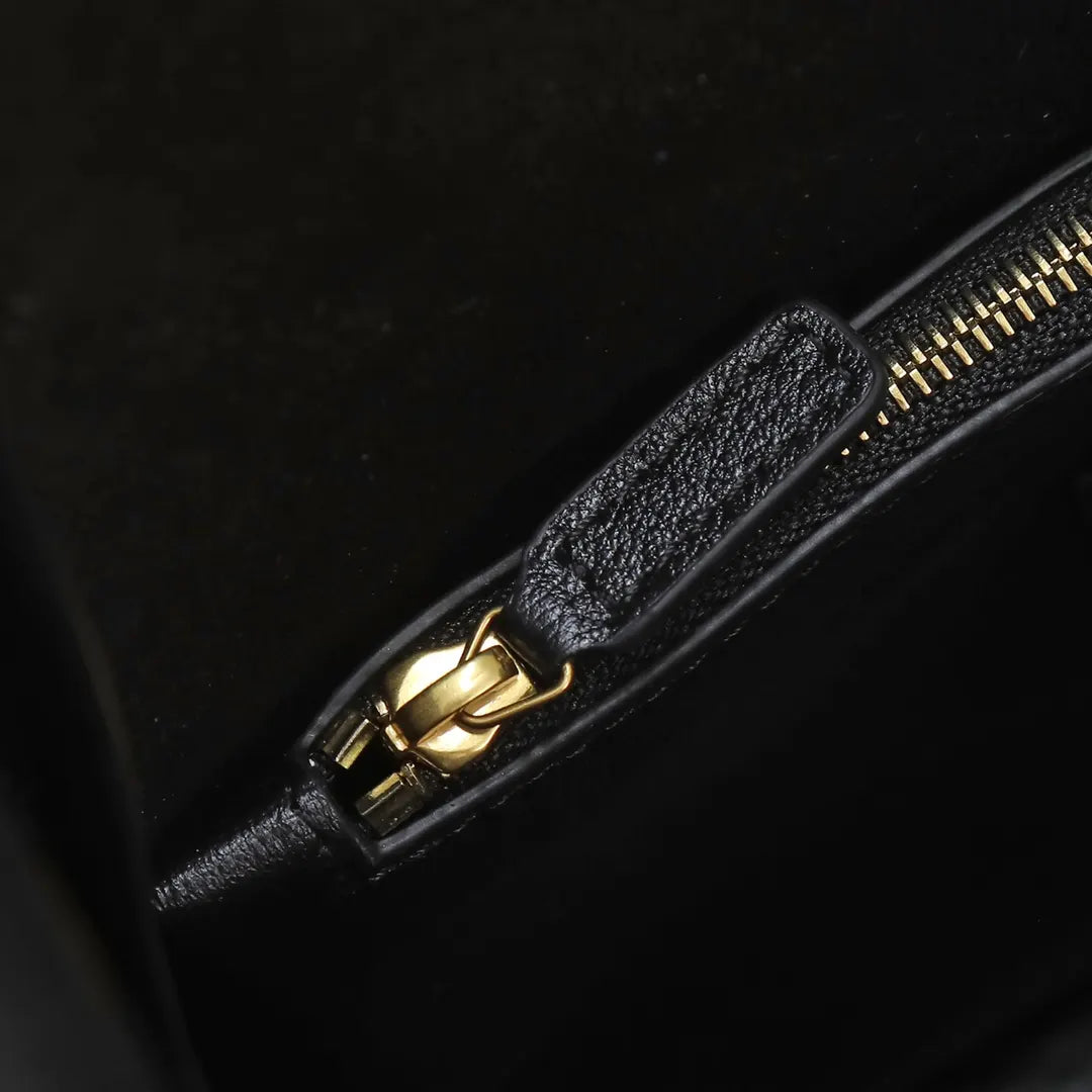 Saint Laurent Black Leather Cleo Bag - Hình 8