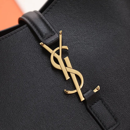 Saint Laurent Black Leather Cleo Bag - Hình 2