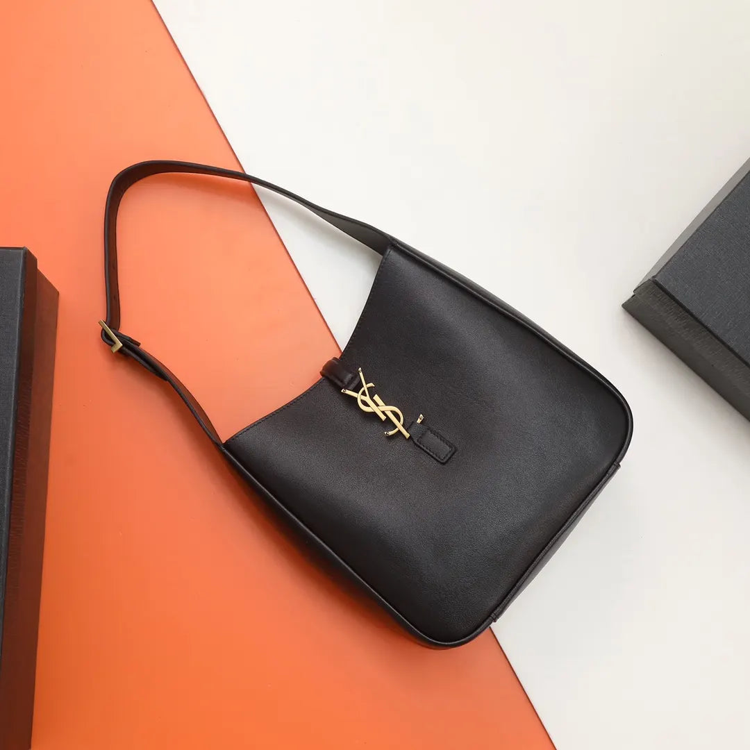 Saint Laurent Black Leather Cleo Bag