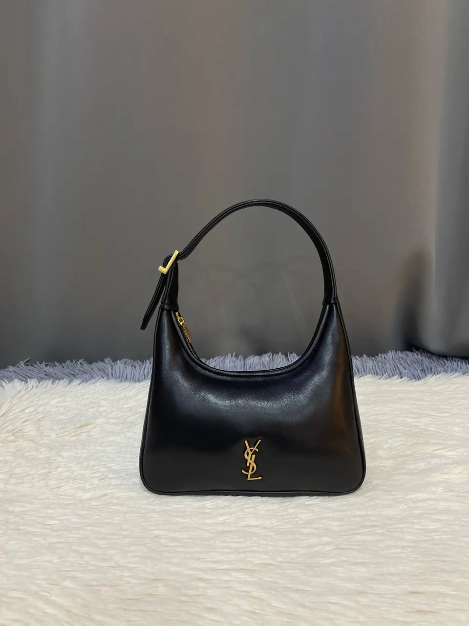 leather Saint Laurent Black Mini Hobo