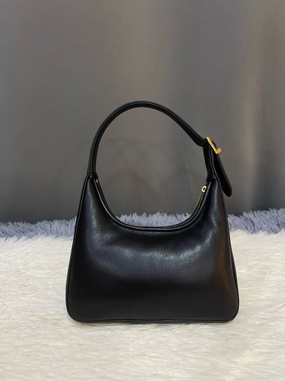 leather Saint Laurent Black Mini Hobo - Hình 3